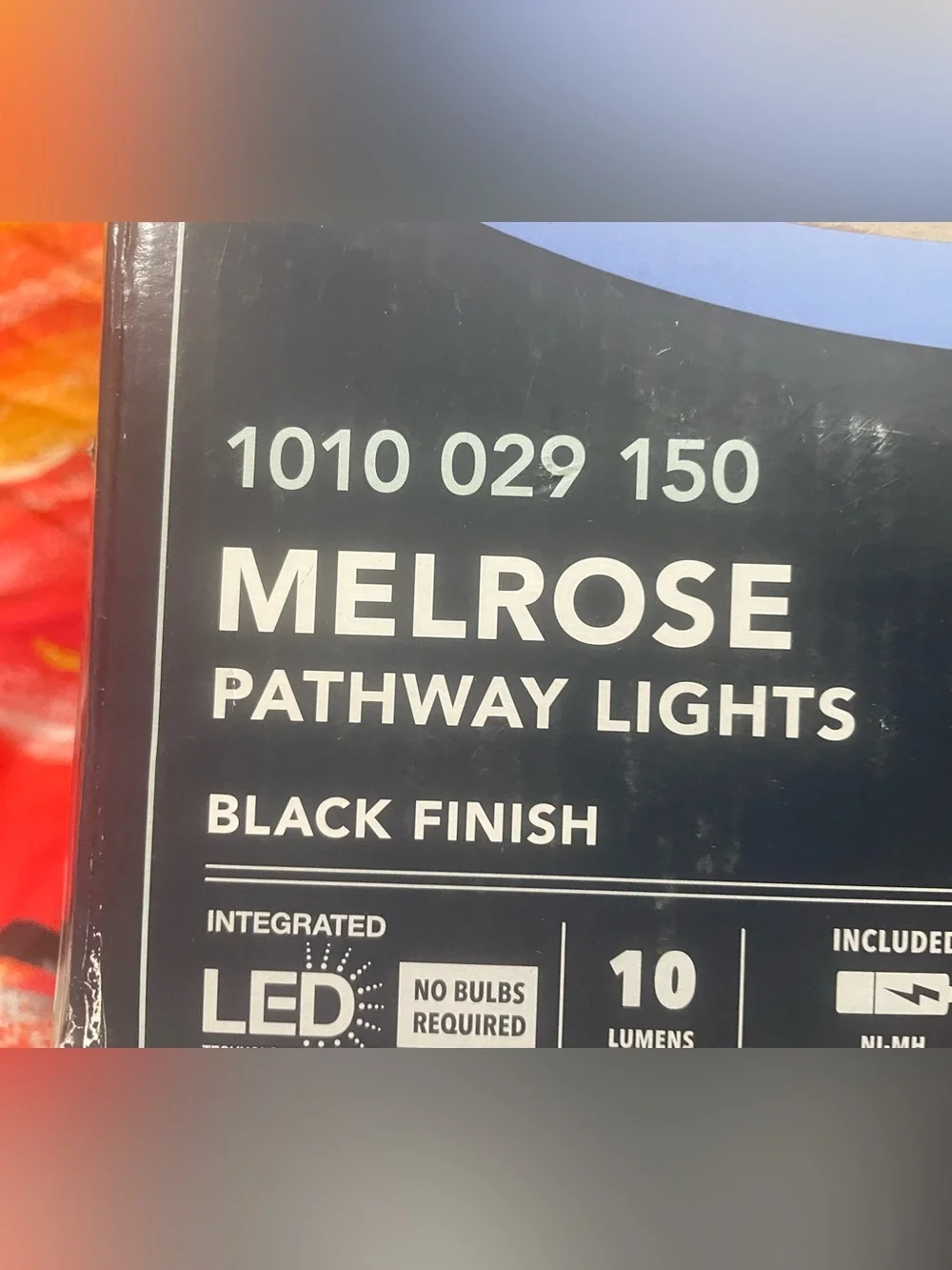 Set of 4 Hampton Bay Melrose Solar Pathway Lights Black 1010 029 150